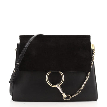 Chloe Faye Shoulder Bag Leather and Suede Medium