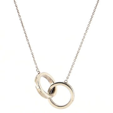Tiffany & Co. 1837 Interlocking Circles Pendant Necklace Sterling Silver Small