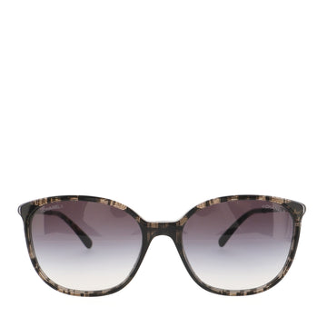 Chanel CC Oversized Sunglasses Printed Acetate with Metal