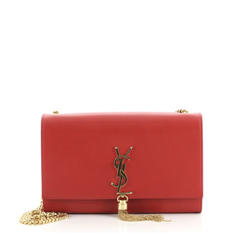 Saint Laurent Classic Monogram Tassel Crossbody Bag Leather Medium