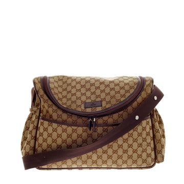 Gucci Diaper Bag GG Canvas Crossbody 