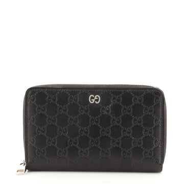 Gucci Signature Double Zip Organizer Wallet Guccissima Leather Large