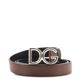 Dolce & Gabbana DG Logo Belt Leather Thin