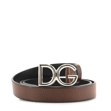 Dolce & Gabbana DG Logo Belt Leather Thin