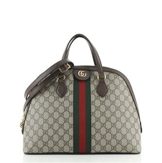 Gucci Ophidia Dome Top Handle Bag GG Coated Canvas Medium