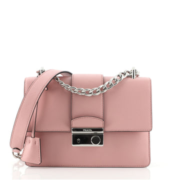 Prada Sound Chain Shoulder Bag Saffiano Leather Small