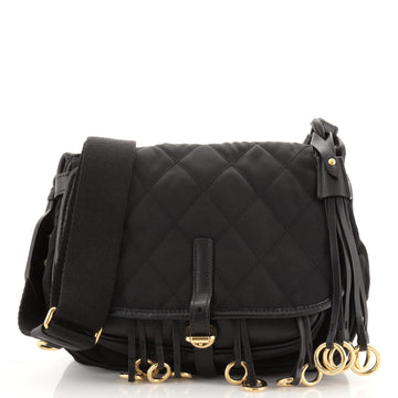 Prada Corsaire Messenger Bag Quilted Nylon and Calfskin