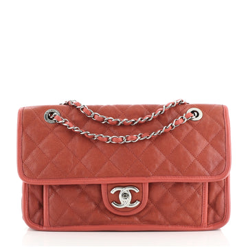 Chanel French Riviera Flap Bag Quilted Caviar Medium