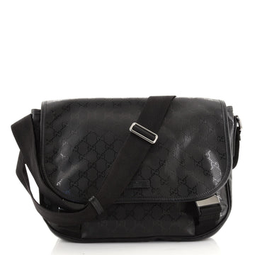 Gucci Double Buckle Messenger Bag GG Imprime Medium