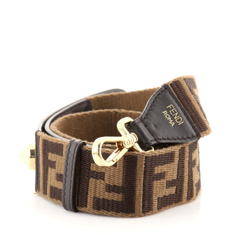 Fendi FF 1974 Strap You Shoulder Strap Zucca Canvas with Studded Leather