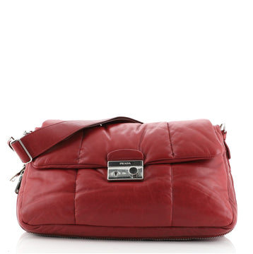 Prada Bomber Flap Bag Nappa Leather Medium