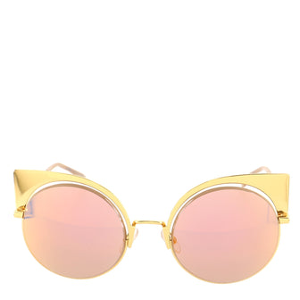 Fendi Runway Cutout Cat-Eye Sunglasses Metal