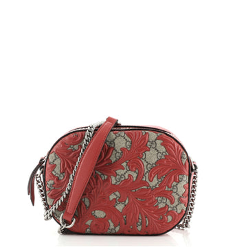 Gucci Chain Crossbody Bag Arabesque GG Coated Canvas Mini