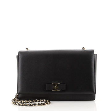 Salvatore Ferragamo Ginny Crossbody Bag Saffiano Leather Medium