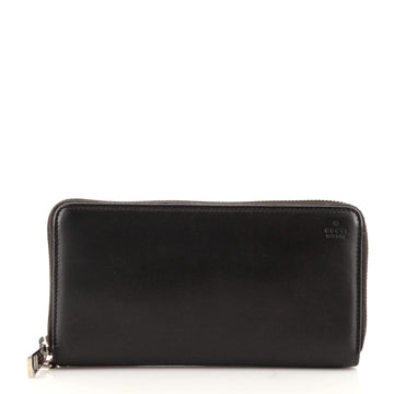 Gucci Vintage Logo Zip Around Wallet Leather Long