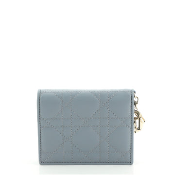 Christian Dior Lady Dior Flap Card Case Cannage Quilt Lambskin