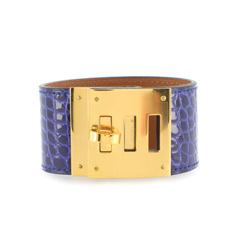 Hermes Kelly Dog Bracelet Shiny Alligator