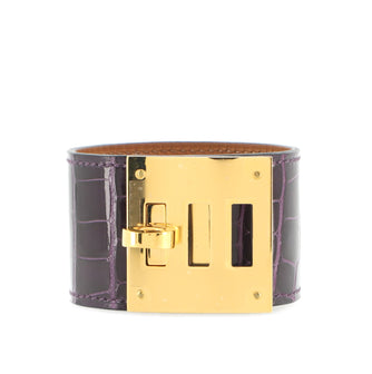 Hermes Kelly Dog Bracelet Shiny Alligator