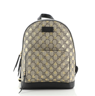 Gucci Zip Pocket Backpack Printed GG Coated Canvas Mini
