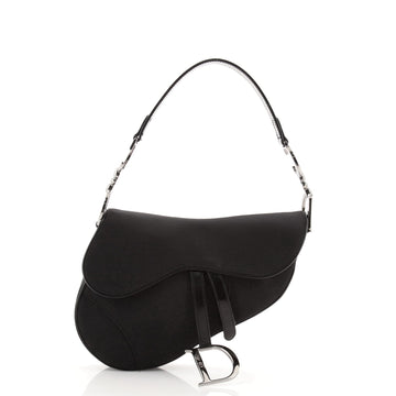 Christian Dior Vintage Saddle Bag Nylon Medium