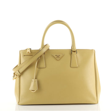 Prada Double Zip Lux Tote Saffiano Leather Medium