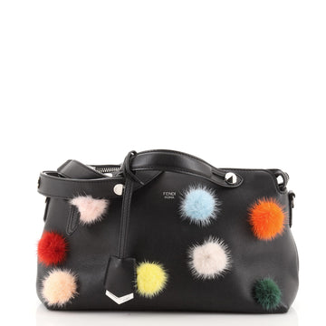 Fendi By The Way Satchel Pom Pom Leather Small