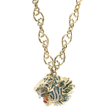Gucci Rajah Pendant Necklace Metal with Enamel and Crystal
