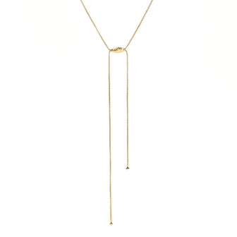 David Yurman Adjustable Box Chain Necklace 18K Yellow Gold Baby