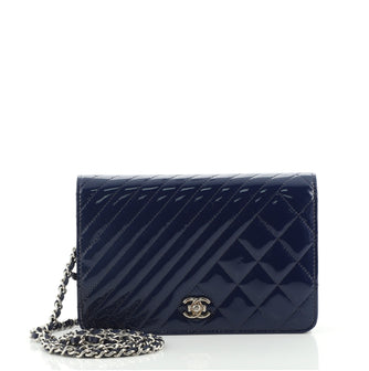 Chanel Coco Boy Wallet on Chain Quilted Patent