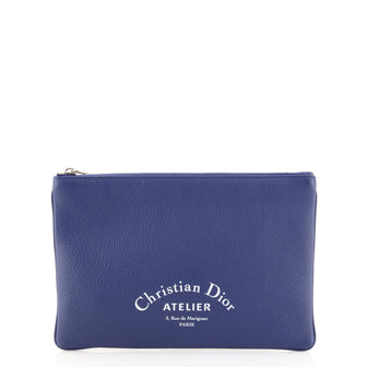 Christian Dior Zip Pouch Leather Small