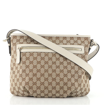 Gucci Front Zip Messenger GG Canvas Medium