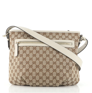 Gucci Front Zip Messenger GG Canvas Medium
