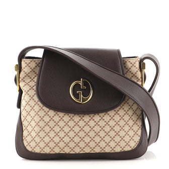 Gucci 1973 Shoulder Bag Diamante Canvas and Leather Medium