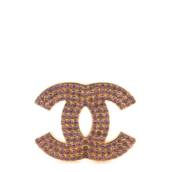 Chanel CC Brooch Crystal and Metal