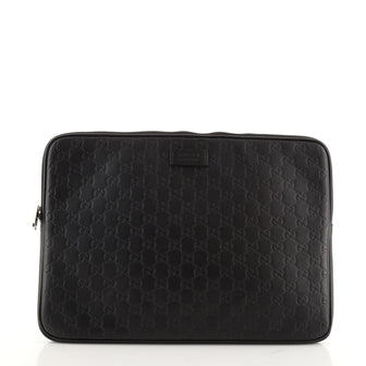 Gucci Laptop Sleeve Guccissima Leather