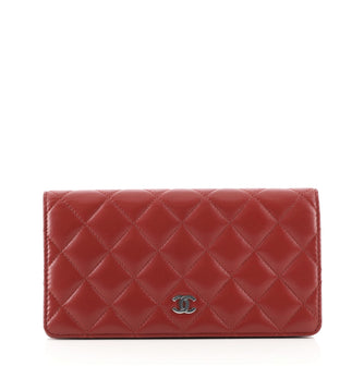 Chanel L-Yen Wallet Quilted Lambskin Long