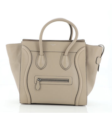 Celine Luggage Bag Grainy Leather Mini