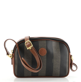 Fendi Vintage Pequin Crossbody Coated Canvas Small