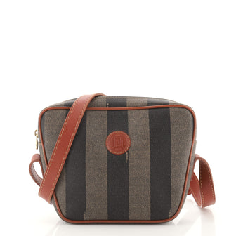 Fendi Vintage Pequin Crossbody Coated Canvas Small