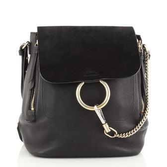 Chloe Faye Backpack Leather and Suede Medium