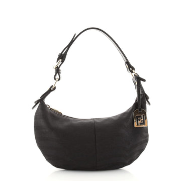 Fendi Vintage Charm Zip Pochette Jacquard Canvas Mini