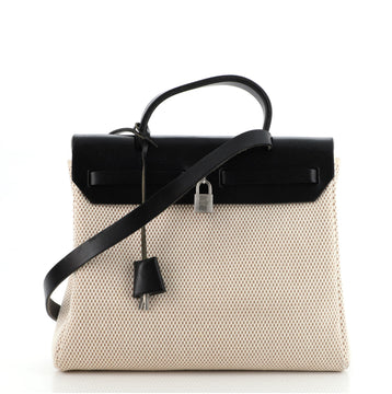 Hermes Herbag Toile and Leather PM