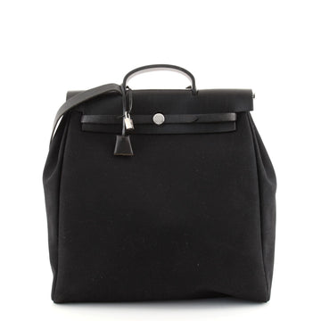 Hermes Herbag Toile and Leather MM