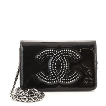 Chanel CC Wallet on Chain Strass Embellished Patent