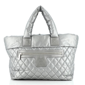 Chanel Coco Cocoon Zipped Tote Quilted Nylon Large
