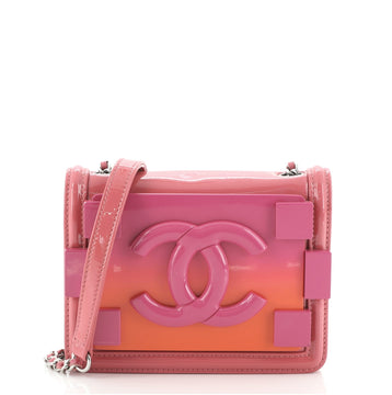 Chanel Boy Brick Flap Bag Patent and Plexiglass Mini