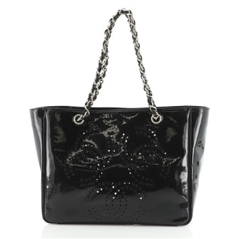 Chanel Triple CC Tote Perforated Patent Medium