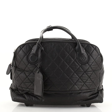 Chanel Sport Weekender Rolling Trolley Quilted Coated Canvas