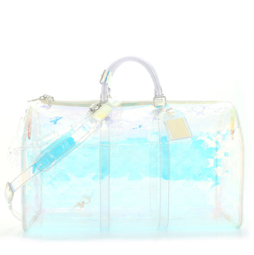 Louis Vuitton Keepall Bandouliere Bag Limited Edition Monogram Prism PVC 50