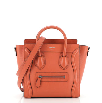 Celine Luggage Bag Grainy Leather Nano